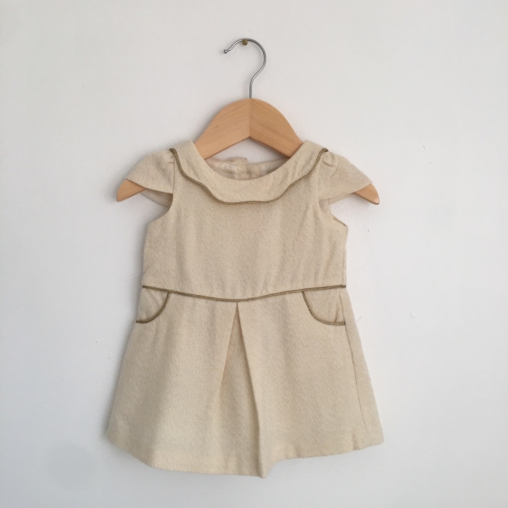 Janie and Jack Cream Textured Girls' Formal Dress